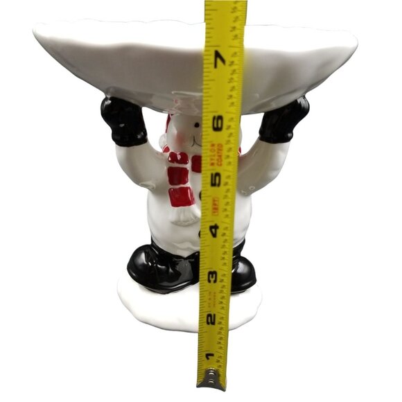 Ceramic Snowman Candy Or Soap Dish Holder Holiday Decor - Picture 7 of 16